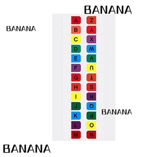 Banana1 แท็บอินเด็กซ์ ลายตัวอักษร A-Z มีกาวในตัว หลากสี 8 แผ่น 208 ชิ้น