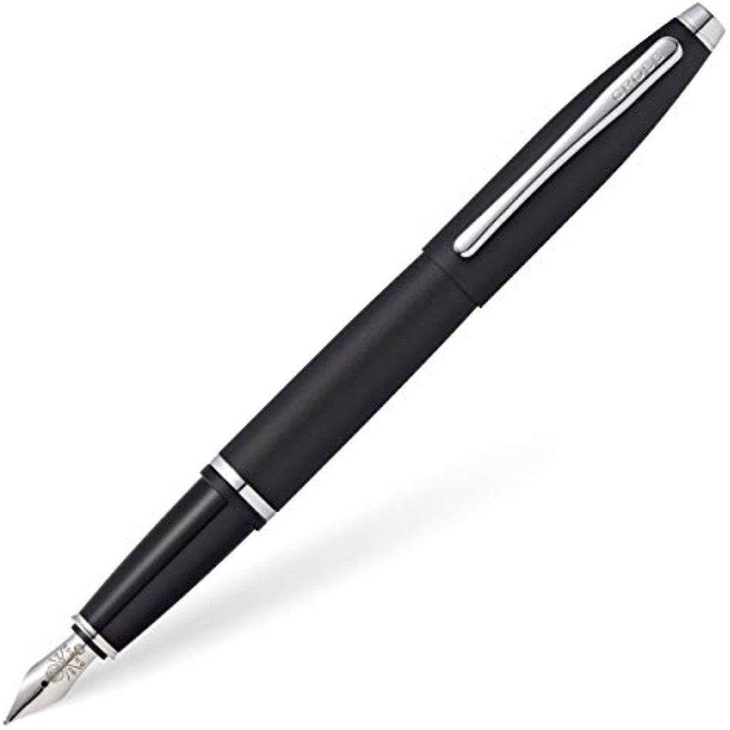 CROSS Flatfish Matte Black Fountain Pen Stainless Steel Nib (M) NAT0116-14MS