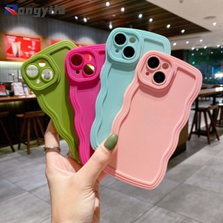 เคสโทรศัพท์มือถือ TPU แบบนิ่ม ลายคลื่น สีพื้น สําหรับ OPPO Reno 10 Pro Plus 9 Pro Plus 8 Pro Plus 3 Pro 5G