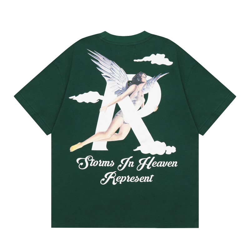 พร้อมส่ง เสื้อยืดแขนสั้น คอกลม พิมพ์ลายกราฟิกนางฟ้า ตัวอักษร ขนาดใหญ่ สไตล์เกาหลี พลัสไซซ์ สําหรับผู้ชาย และผู้หญิง