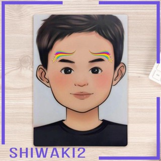 [Shiwaki2] แผ่นบอร์ดวาดภาพบนใบหน้า ใช้ซ้ําได้ สําหรับฝึกแต่งหน้า