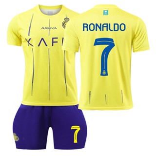 Yp2 เสื้อยืด ลายทีมชาติฟุตบอล Ronaldo 23-24 Al Nassr FC ชุดเหย้า PY2 2 ชิ้น ต่อชุด