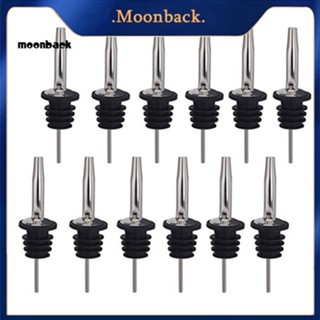 &lt;moonback&gt; 12 ชิ้น สเตนเลส คลาสสิก ไวน์ เหล้า ขวดเหล้า ความเร็ว ริน พร้อม พวยกาเรียว