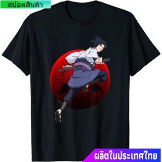 ข้อเสนอพิเศษ นารูโตะ แอนิเมชั่นญี่ปุ่น Naruto Shippuden Sasuke With Sharingan T-Shirt teeคอกลม แฟชั่น ผ้าฝ้ายแท้ เสื้อยื