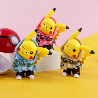 ตุ๊กตาฟิกเกอร์ การ์ตูนโปเกม่อน Pikachu Kawaii ขนาด 10 ซม. เหมาะกับของขวัญวันเกิด ของเล่นสําหรับเด็ก