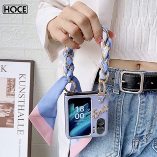 Hoce เคสโทรศัพท์มือถือหนัง กันกระแทก หรูหรา พร้อมสายคล้อง สําหรับ OPPO Find N2