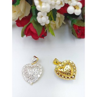 JJISHOP1  จี้เพชรหัวใจงาน cz แท้ สวยงาม k720 ไม่แพ้ ไม่คัน