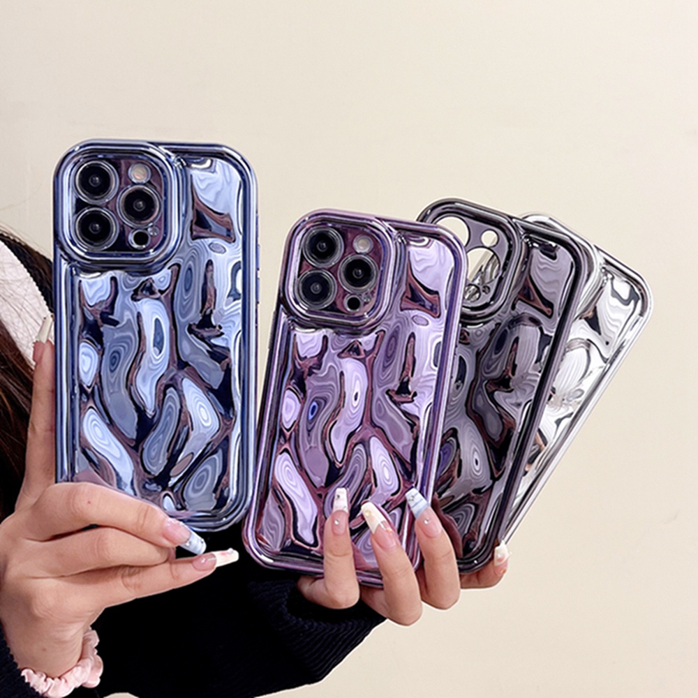 เคสโทรศัพท์มือถือชุบไฟฟ้า ลายอุกกาบาต สีฟ้า และสีม่วง สําหรับ iPhone 14 Pro Max 14Pro 14 13 Pro Max 12 Pro Max 11 XsMax xr X 7Plus