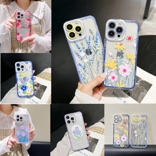 เคสโทรศัพท์มือถือ TPU นิ่ม แบบใส ป้องกันกล้อง ลายดอกไม้ แฟชั่น สําหรับ Huawei Y7A Y8P P40 Lite P50 Pro Plus P Smart 2021 S