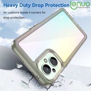 Lenuo เคสโทรศัพท์มือถือ PC TPU ใส กันกระแทก สําหรับ Oppo Ren…