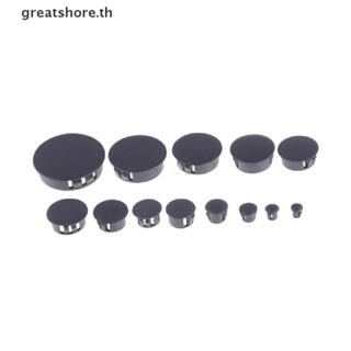 Greatshore จุกปิดปลายท่อ พลาสติก ทรงกลม สีดํา 4 ชิ้น ต่อชุด