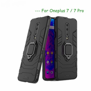 Oneplus 7 Pro เคส TPU แข็ง PC สําหรับ 1 + 7 เคสโทรศัพท์ เกราะแม่เหล็ก ขาตั้งแหวน