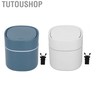 Tutoushop Mini Desktop Trash Can Debris Storage Cleaning Can With Lid For Countertop Hot