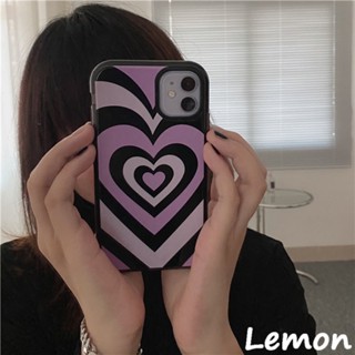 [Lemon] เคสโทรศัพท์มือถือนิ่ม รอบด้าน ลายหัวใจ ไล่โทนสี สไตล์เกาหลี ญี่ปุ่น สําหรับ iPhone 7 8 7plus 8plus 11 12 X XS XR XSMAX 11pro 12promax 11promax 12promax 13 13pro 13promax