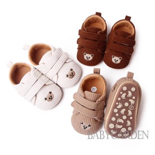 Babygarden- รองเท้าหนังนิ่ม กันลื่น ลายการ์ตูนหมี สําหรับเด็กผู้ชายเดิน