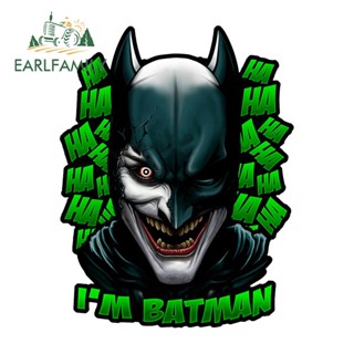 Earlfamily สติกเกอร์ ลายการ์ตูน Marvel Batman กันน้ํา กันรอยขีดข่วน สําหรับติดตกแต่งตู้เย็น แล็ปท็อป รถยนต์ 13 ซม. x 10.4 ซม.