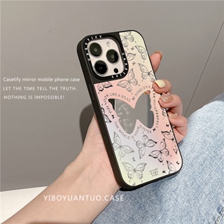 Huiwanju เคสโทรศัพท์มือถือ ลายผีเสื้อ พร้อมกระจกแต่งหน้า แฟชั่น สําหรับ Apple iPhone 13 13 12 xs 11 Promax