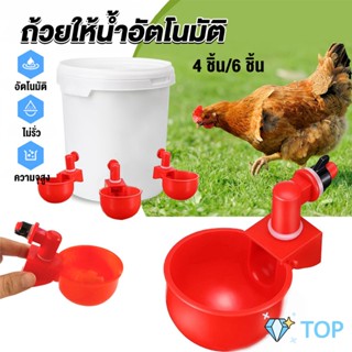 ถ้วยให้น้ำอัตโนมัติ สำหรับไก่ 4 ชิ้น 6 ชิ้น สําหรับรดน้ําไก่ Automatic drinker