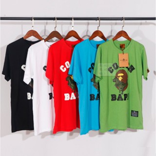 GenuineBAPE X COACH three-dimensional Relief Of Dinosaur Ape tshirt Men Women O-Neck Short Sleeve Wh_02