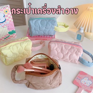 พร้อมส่ง กระเป๋าเครื่องสำอาง กระเป๋าถืออเนกประสงค์ ผ้าสักหลาดขนนิ่ม รูปแบบน่ารัก กระเป๋าเครื่องสำอางแฟชั่น