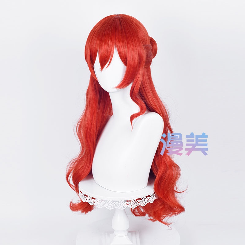 【Manmei】Honkai: Star Rail Himeko Cosplay Wig 66cm Long Red Curly Heat Resistant Synthetic Wigs ราคา ถูกที่สุด ดีลบีเคเค แกลเลอรีภาพที่ 3