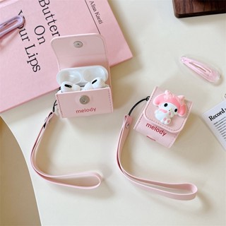 เคสหูฟังบลูทูธ หนัง PU ลายการ์ตูนเมโลดี้ สําหรับ AirPods Pro2 Airpod Pro 1 2 3 AirPods Pro 2