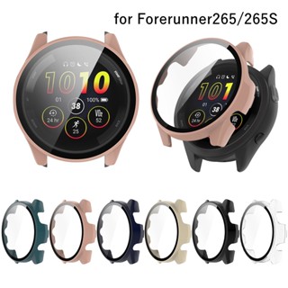 เคส PC ขอบแข็ง สําหรับ Garmin Forerunner 265 / 265S / 965 Watch เคสป้องกัน เคสป้องกัน รวม Smartwatch ฝาครอบป้องกันหน้าจอ แบบเต็ม