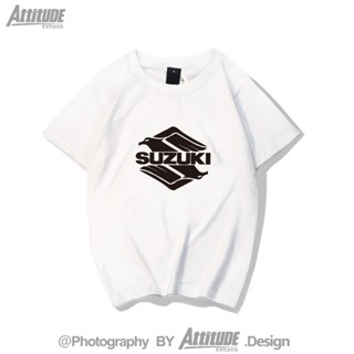 SUZUKI เสื้อยืดแขนสั้น พิมพ์ลาย Attitude Attitude peripheral mall Japan JDM สําหรับผู้ชาย