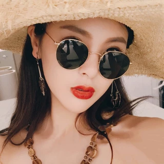 Roselife แว่นตากันแดด UV400 กรอบโลหะ ทรงกลม สีทอง สไตล์เกาหลี เรโทร หรูหรา แฟชั่น สําหรับผู้หญิง และผู้ชาย