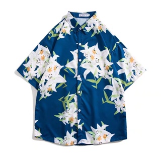 เสื้อฮาวาย สินค้ามาใหม่ hawaii สำหรับผู้ชาย ผ้านิ่มขึ้น สไตล์เกาหลีมาแรง ฮาวายสไตล์เกาหลี เสื้อเชิ้ตแนวเกาหลี พร้อมส่ง รุ่น 3021