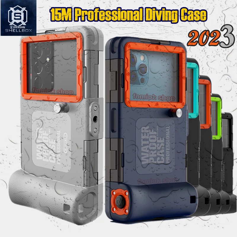 SHELLBOX เคสโทรศัพท์มือถือ กันน้ํา 15 เมตร Water Proof Phone Case สําหรับ huawei Magic 5 4 3 Nova 12 6 7 8i 9 SE 10z 11 Pro P50 mate 50 Pro Waterproof Cover Professional Diving Underwater Waterproof Case