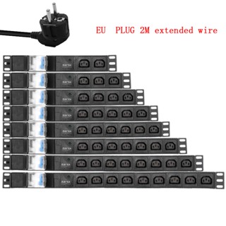 Pdu ปลั๊ก EU ป้องกันไฟกระชาก 2 -20 ทาง C13 2 เมตร