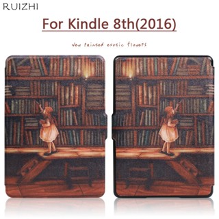 เคสหนัง PU แบบแม่เหล็ก บางพิเศษ สําหรับ Kindle 8th Gen Generation SY69JL 2016