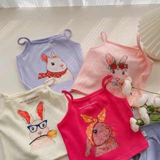 MAX BABY🐰พร้อมส่ง🐰สายเดี่ยวเด็กผู้หญิง เสื้อเด็ก เสื้อสายเดี่ยวผ้าร่องใส่สบาย(713)