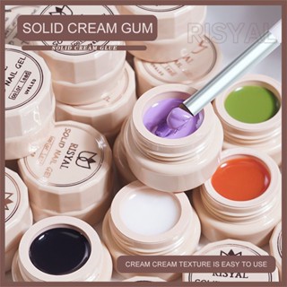 ยาทาเล็บแบบทึบไม่ไหล สีทาเล็บสีเจล RISYAL Solid​ Cream​ Gel​ สีเจลเนื้อครีม​ สไตล์ญี่ปุ่น​ ตัวฮิตใน​ nuuo