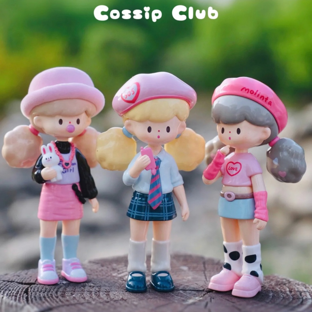 【ของแท้】กล่องสุ่ม ตุ๊กตาฟิกเกอร์ F.un Molinta Gossip Club Series
