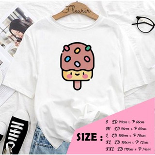 【Hot】Fleurir - เสื้อยืด ลาย POPSICLE UNISEX TSHIRT JUMBO สําหรับผู้ใหญ่