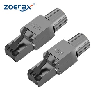 Zoerax แจ็คเชื่อมต่ออีเธอร์เน็ต Cat8 Cat7 Cat6a RJ45 RJ45 1 ชิ้น