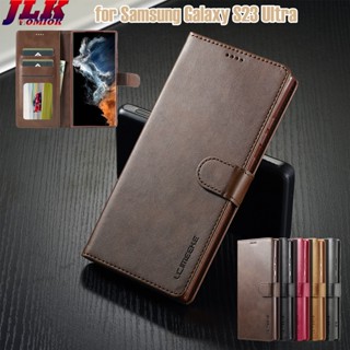 A54 5G Leather Case เคสโทรศัพท์มือถือหนัง ฝาพับ พร้อมช่องใส่บัตร และขาตั้ง สําหรับ Samsung Galaxy A04S A24 A34 A73 A14 A53 A33 A23E A13 5G A54 5G