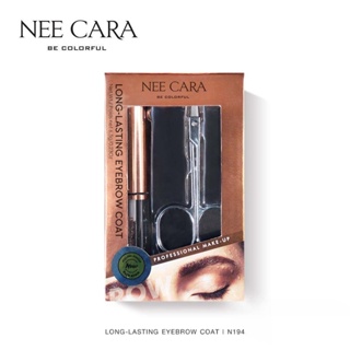 N194 Nee Cara Long-Lasting Eyebrow Coat นีคาร่า เจลเซ็ตทรงคิ้ว มาสคาร่าใส พร้อมกรรไกรแต่งคิ้ว