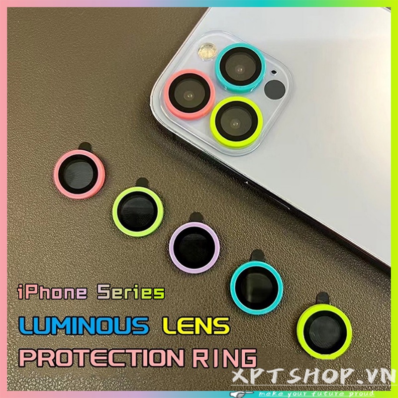 สีเซรามิคส่องสว่างเลนส์กระจกสําหรับ iPhone 17 Pro Max 17 Air 16 Plus 15 14 13 12 11 13Mini 12Mini กล้องแหวนแก้วเลนส์โทรศัพท์ป้องกันฟิล์ม