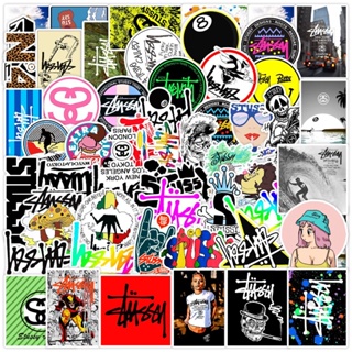 Z&amp;m❀ สติกเกอร์ Stussy ❀ สติกเกอร์ Chaopai กันน้ํา สําหรับตกแต่งของเล่น 50 ชิ้น ต่อชุด