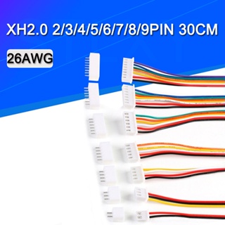 ปลั๊กซ็อกเก็ตเชื่อมต่อสายเคเบิล JST XH2.54 XH 2.54 มม. 2 3 4 5 6 7 8 9 10 Pin ตัวผู้ ตัวเมีย 30 ซม. 26AWG 10 ชิ้น = 5 ชุด