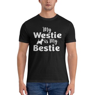 เสื้อยืดลําลอง แขนสั้น พิมพ์ลาย My Westie Is My Bestie ส่วนลดพิเศษ