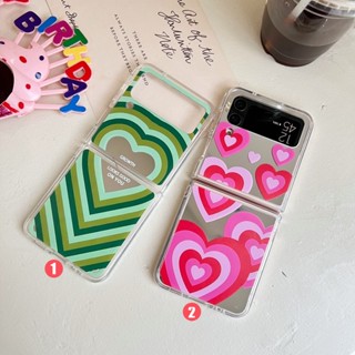 【LOOKS Good ON YOU】เคสโทรศัพท์มือถือ TPU และ PC ป้องกันกระจก สําหรับ Samsung Galaxy Z Flip 4 3 5G Z
