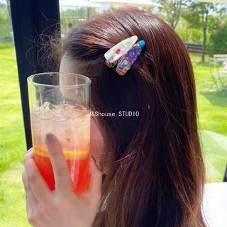 เคเอฟ620 สไตล์เกาหลีสาวอะซิเตทหยดน้ํารูปร่างผมจระเข้คลิปผู้หญิงอุปกรณ์เสริม