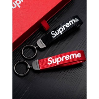 เคสกุญแจรถ พวงกุญแจรถยนต์ Supreme  ที่ใส่กุญแจ เคสใส่กุญแจรถยนต์ พวงกุญแจหนังใส่กุญแจรถยนต์ ปลอกกุญแจ พวงกุญแจห้อย