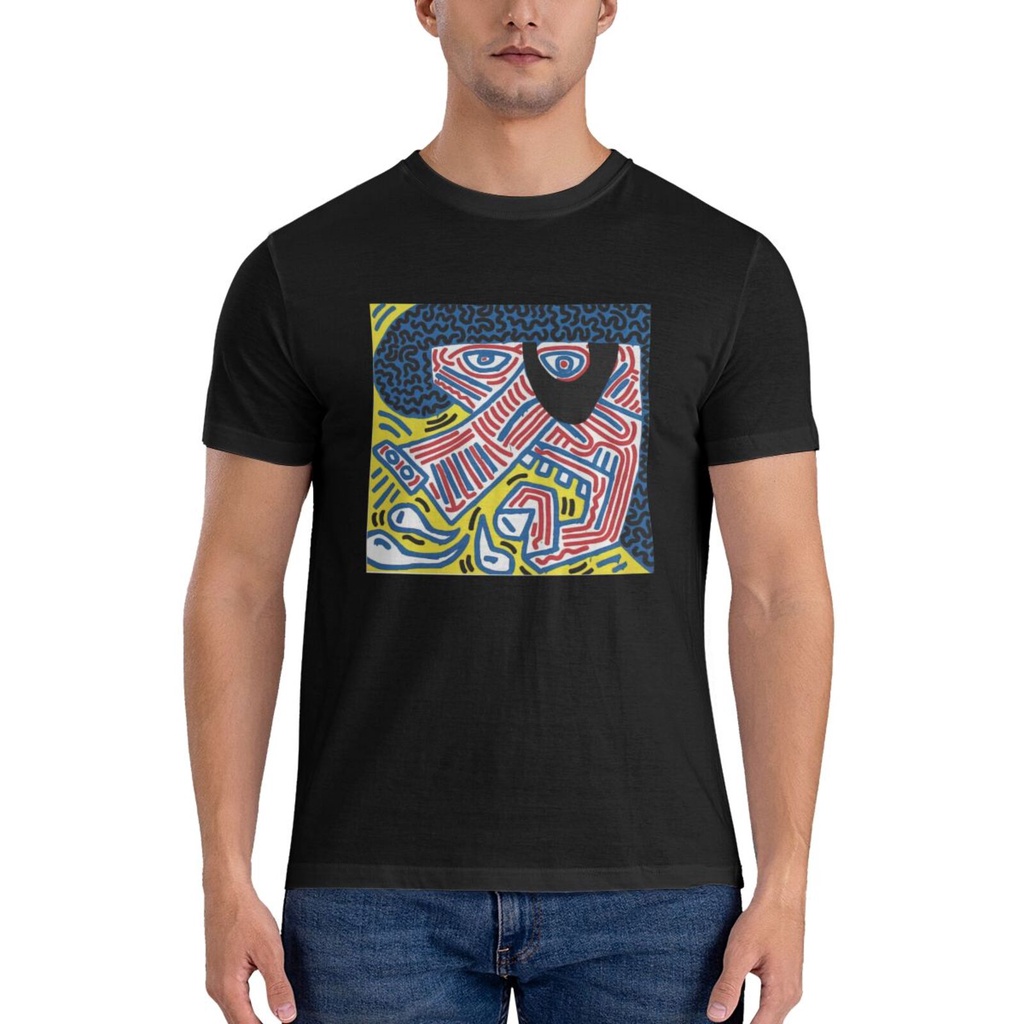 เสื้อยืด พิมพ์ลาย Keith Haring คุณภาพสูง เหมาะกับของขวัญ สําหรับผู้ชาย