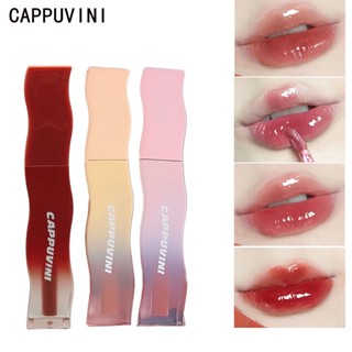 Cappuvini ลิปสติก ลิปกลอส เพิ่มความชุ่มชื้น สีแดง