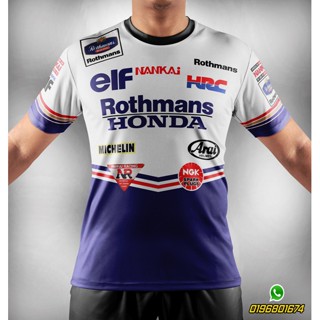 เสื้อกีฬาแขนสั้น ลายทีมบาจู Honda Retro 90an